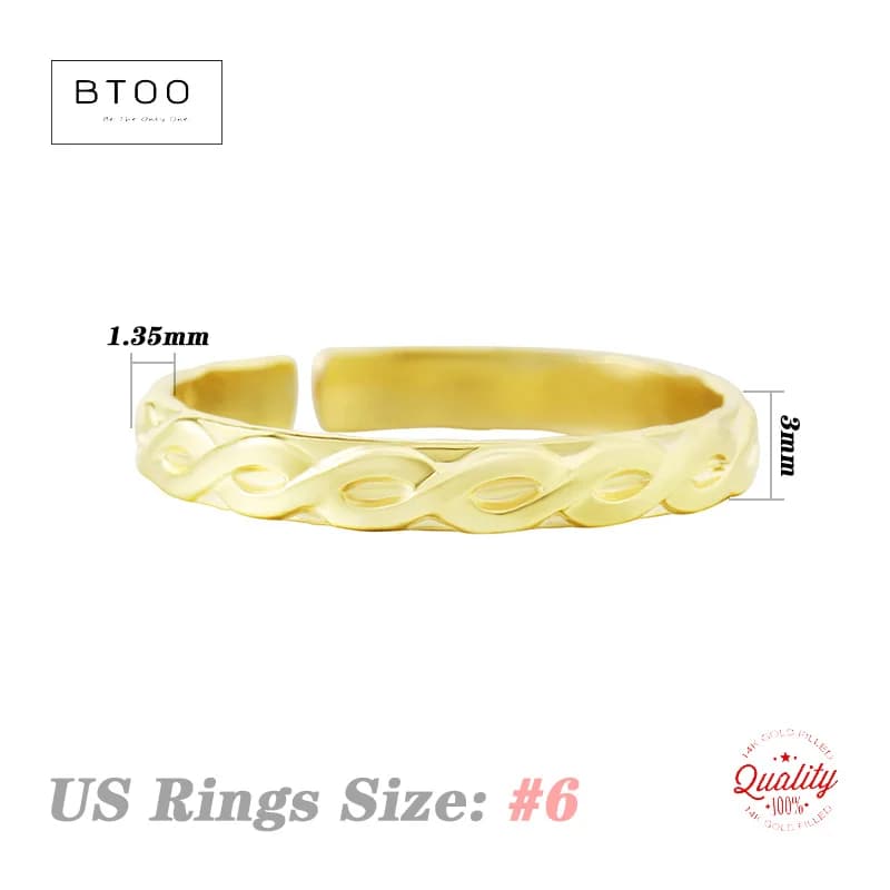 Gold Filled Milgrain Open Cuff Band