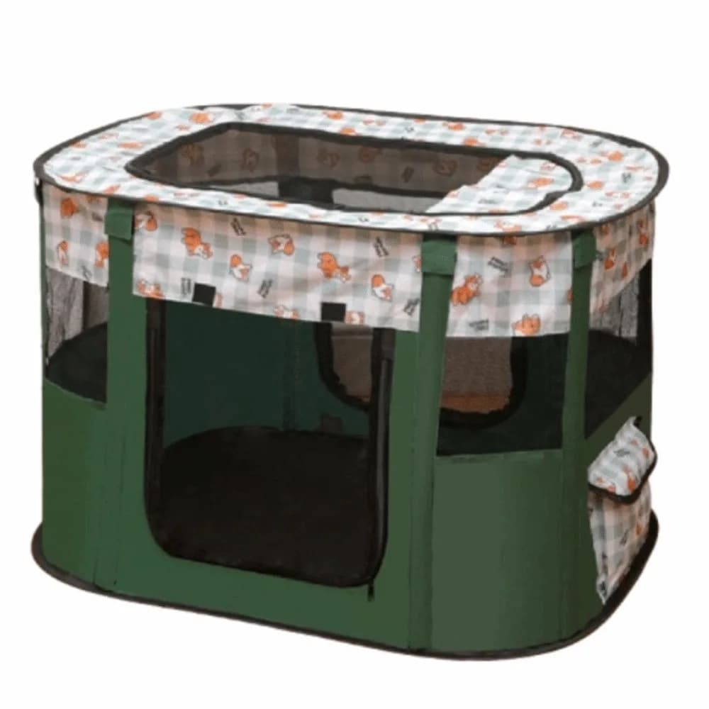 Sturdy Portable Pet Playpen Collapsible Breathable Cat Delivery Room Removable 300D Oxford Cloth Dog Enclosure Camping