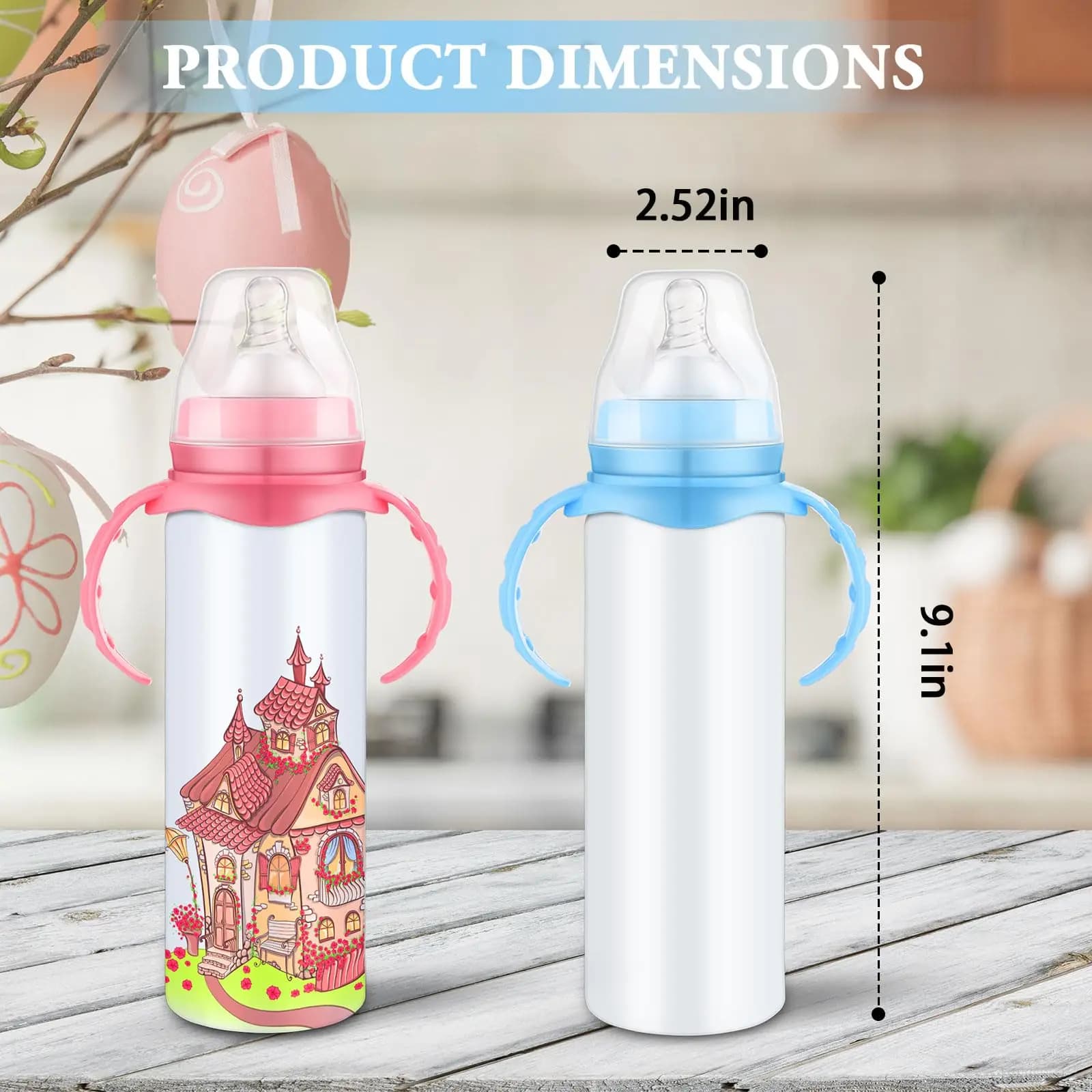 Sublimation Blank Stainless Steel Sippy Cups