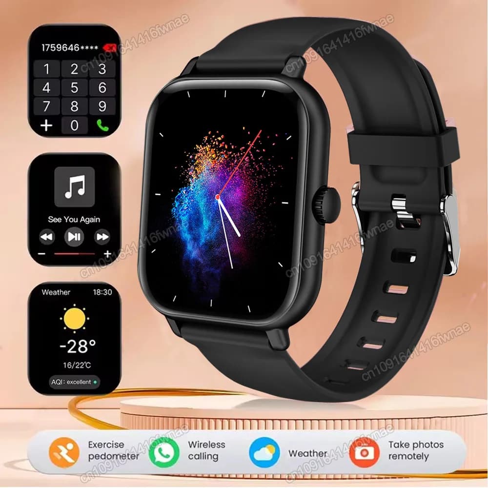 Smart Watch For Android IOS Watches 2.01inch HD Display Bluetooth Call Message Alert Music Sports Smartwatch Men Women Gift Ht30