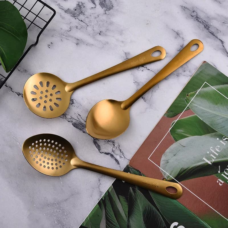Stainless Steel Kitchen Utensil Set with Soup Spoon