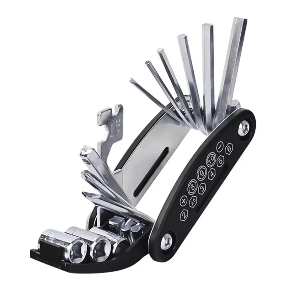 Bike Repair Tool Kit with Pump and Patch