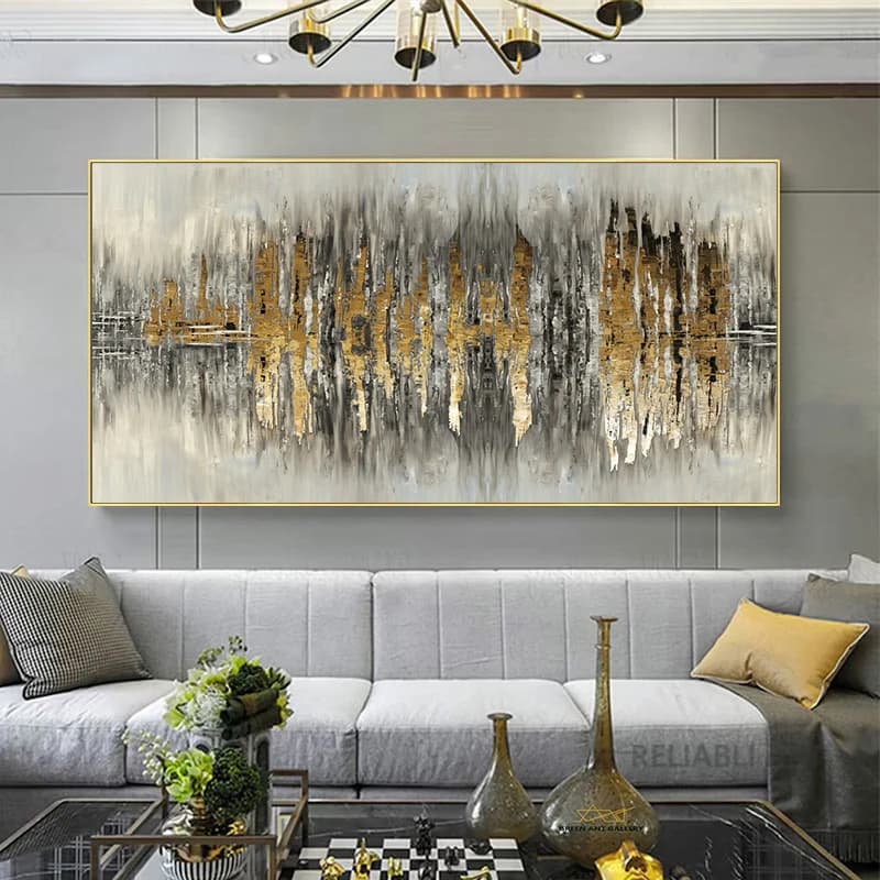Wall Painting Abstract Golden Art Wall Pictures For Living Room Canvas Painting Home Decor Posters And Prints Vintage Cuadros