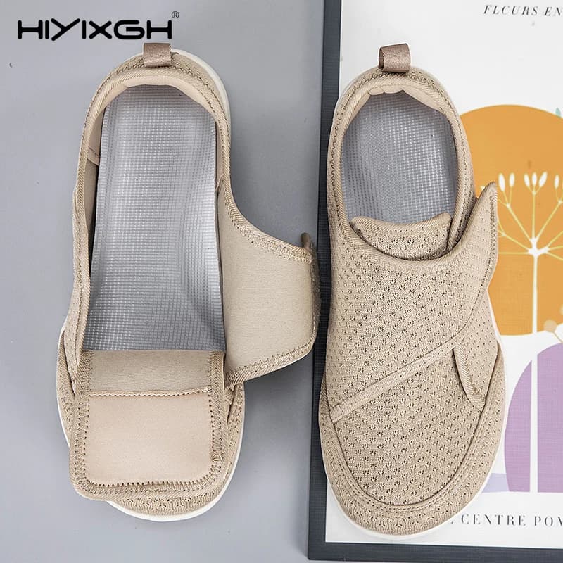 Open Shoes for Elderly Adjustable Diabetic Shoes Swollen Foot Fat Wide Hallux Valgus Bunion Orthopedics Thumb Eversion Men Women