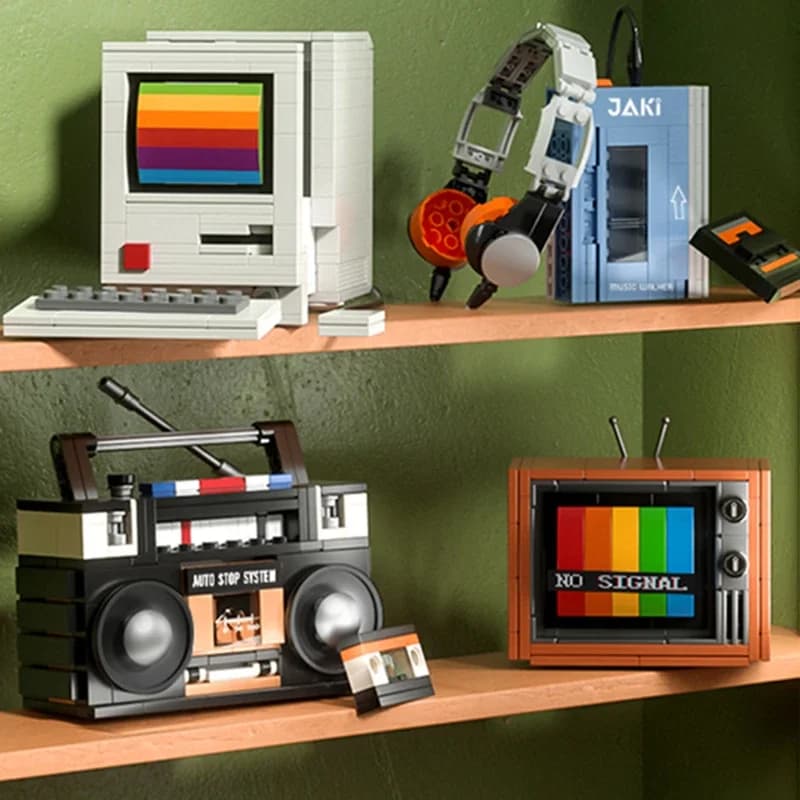 Retro Tech Building Blocks Set