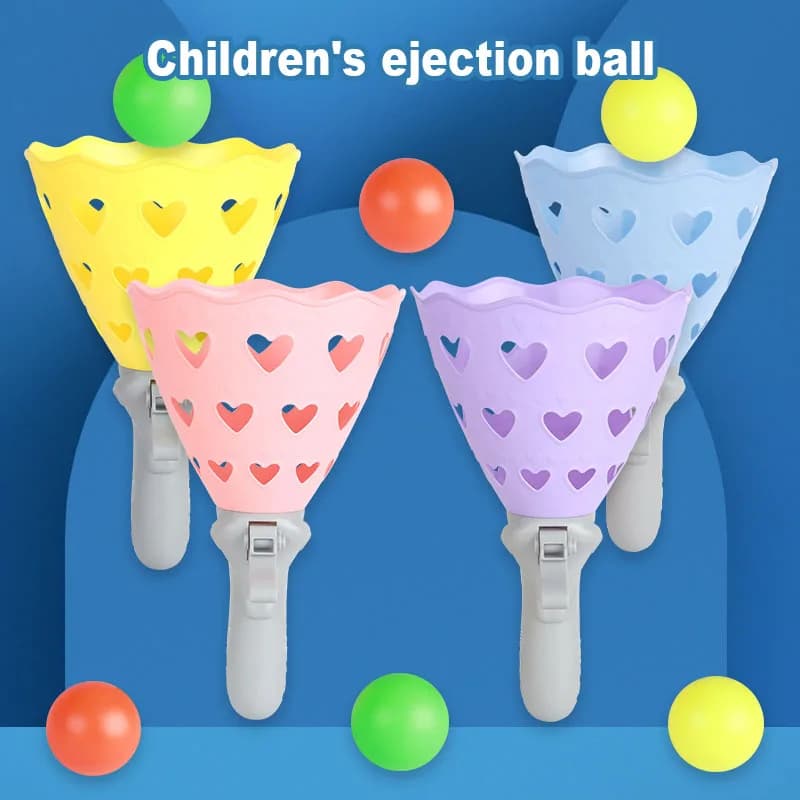 Pop-Pass-Catch Ball Game with Launchers