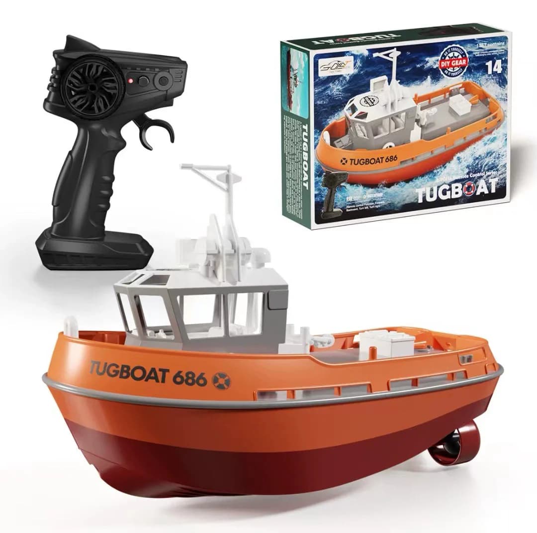 RC Tugboat with Dual Motors 2.4G Remote Control
