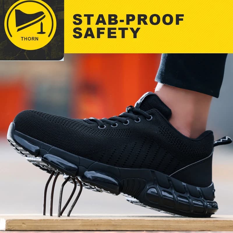 Steel Toe Safety Shoes for Men Women Comfortable Breathable Non Slip Work Shoes Security Protective Shoes Comfortable Sneakers