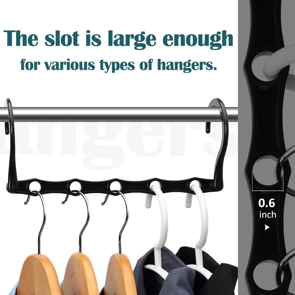Space-Saving Closet Hangers 6-Pack