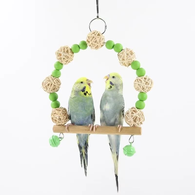 Wooden Bird Swing Perch