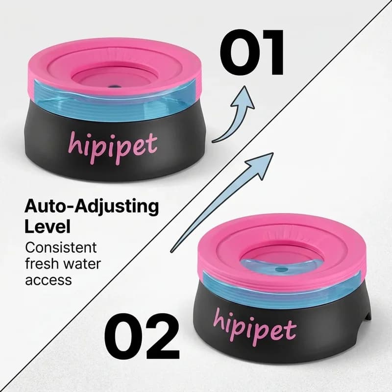 Floating Pet Water Bowl with Gravity Control