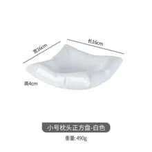 Ceramic Square Dinner Plate Black White