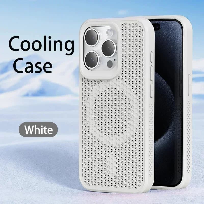 Cooling Heat Dissipation Phone Case For iPhone 17 18 16 15 14 13 12 11 Pro Max Breathable Hard Back Magnetic Cover For Magsafe