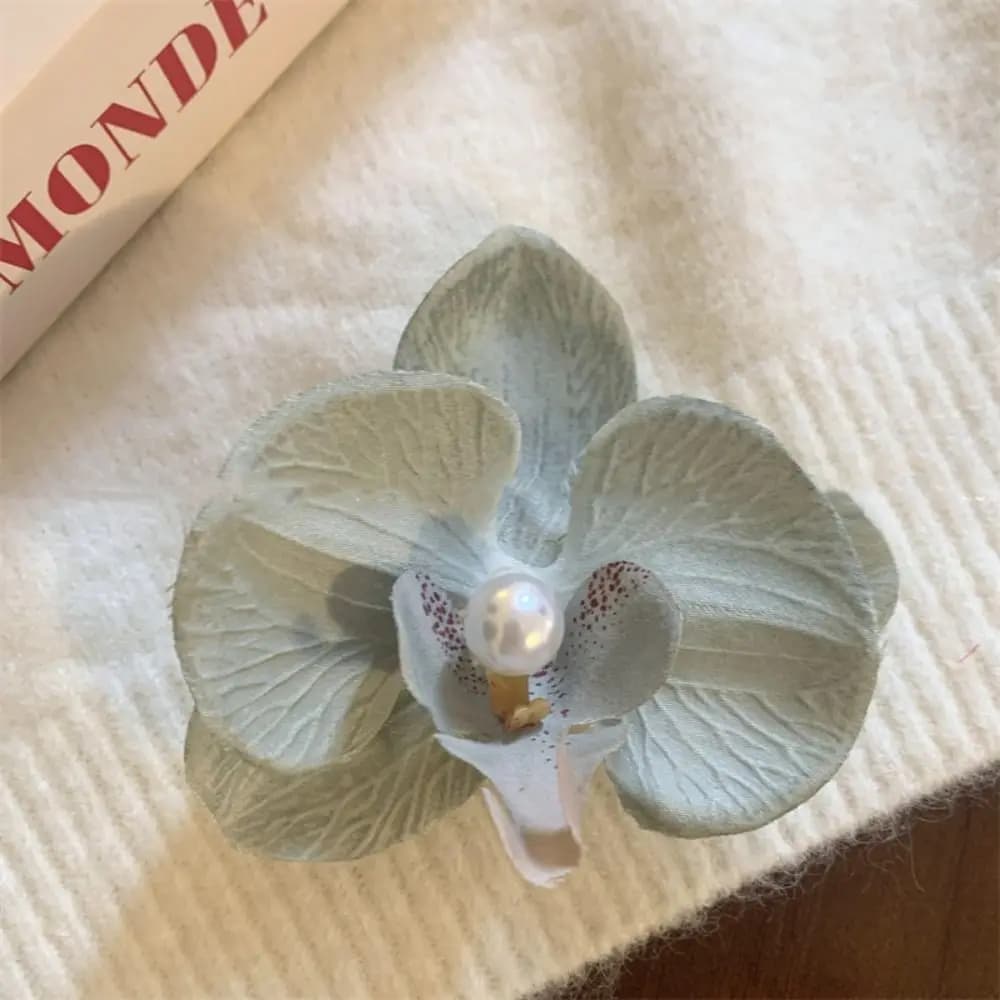 Hair Accessories Flower Hair Clip Pink Orchid Headdress Orchid Hairpin Hair Ornament Side Barrettes Bohemia Barrettes Bridal