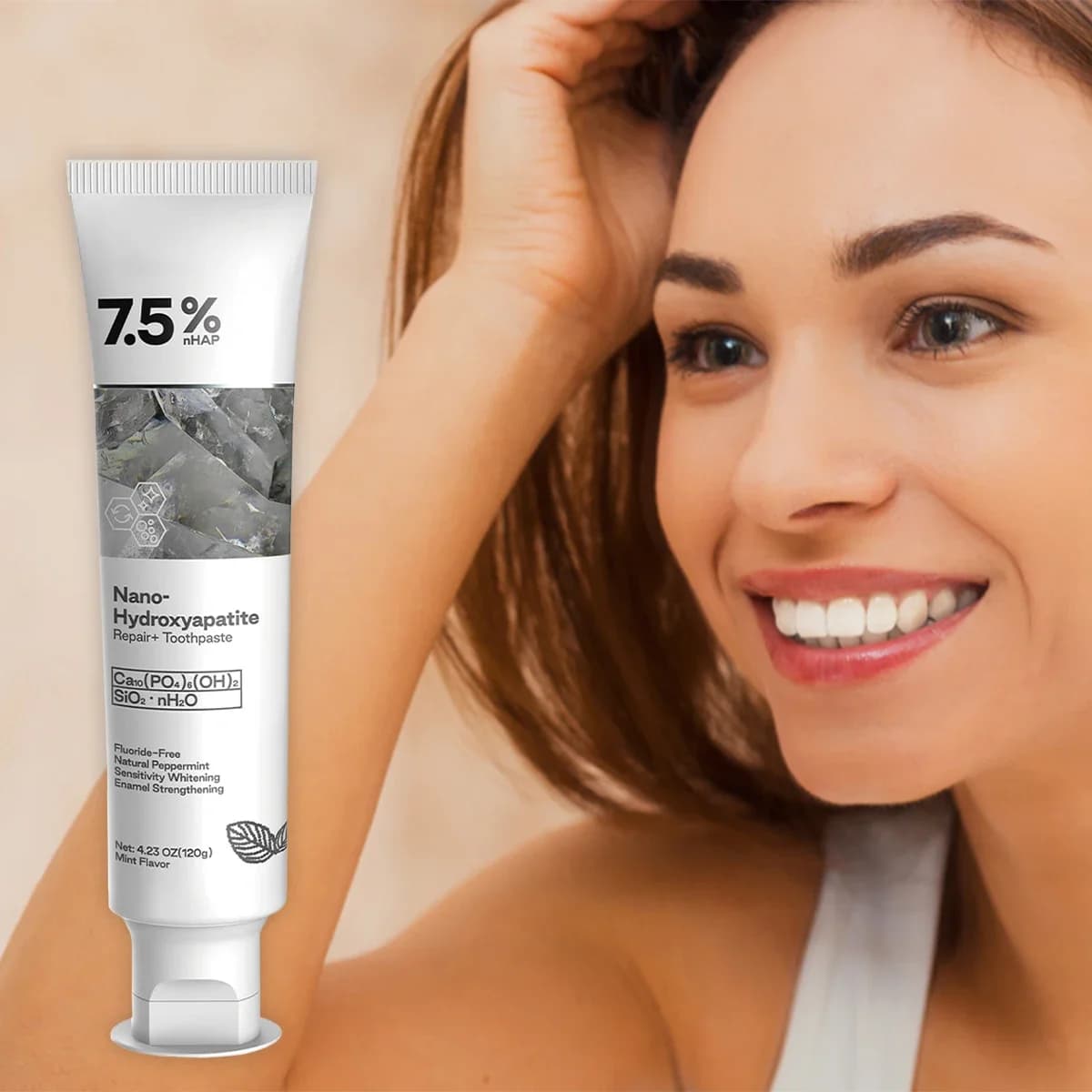 Nano Hydroxyapatite Fluoride-Free Toothpaste
