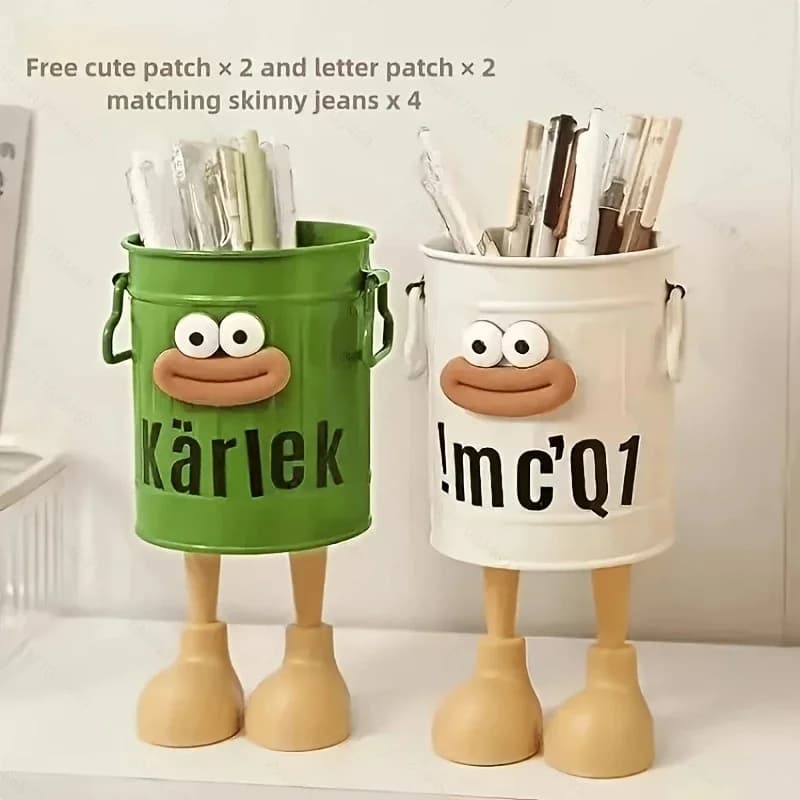 Cartoon Personality Pen Holder Bucket