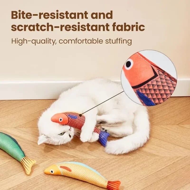 Catnip Fish Crinkle Kicker Cat Toy