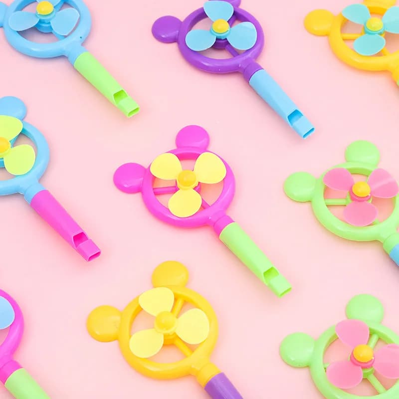 Kids Party Favor Whistles and Windmill Toys Bulk Pack