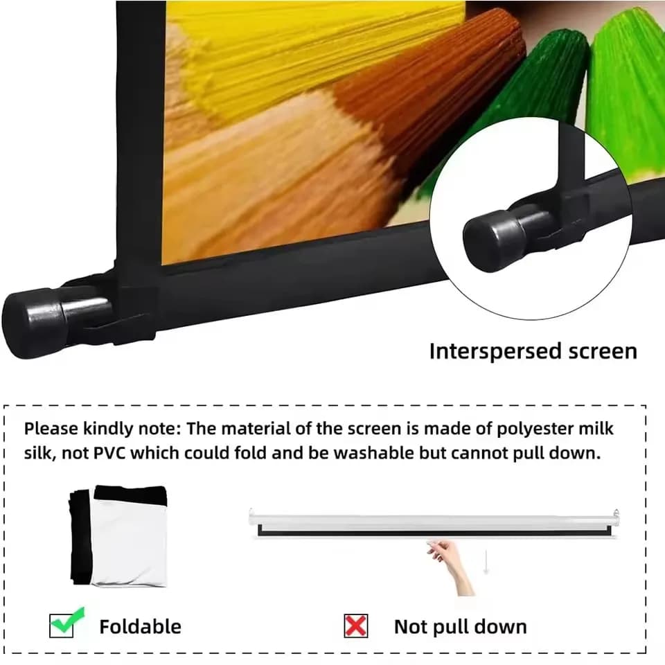 120 Inch Projector Screen 16:9 Indoor Outdoor