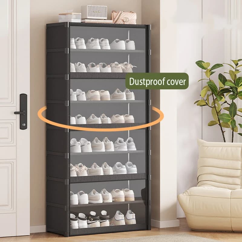 Transparent Large Shoe Rack with Dust Cover