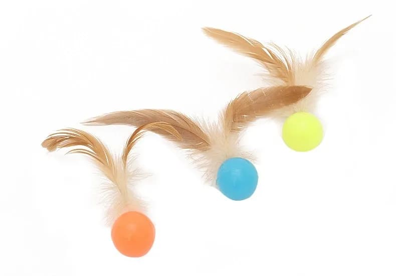 Cat Toys, Elastic Balls, Feather Cat Toys, Self-entertaining and Boring Gadgets, Interactive Pet Supplies for Cats