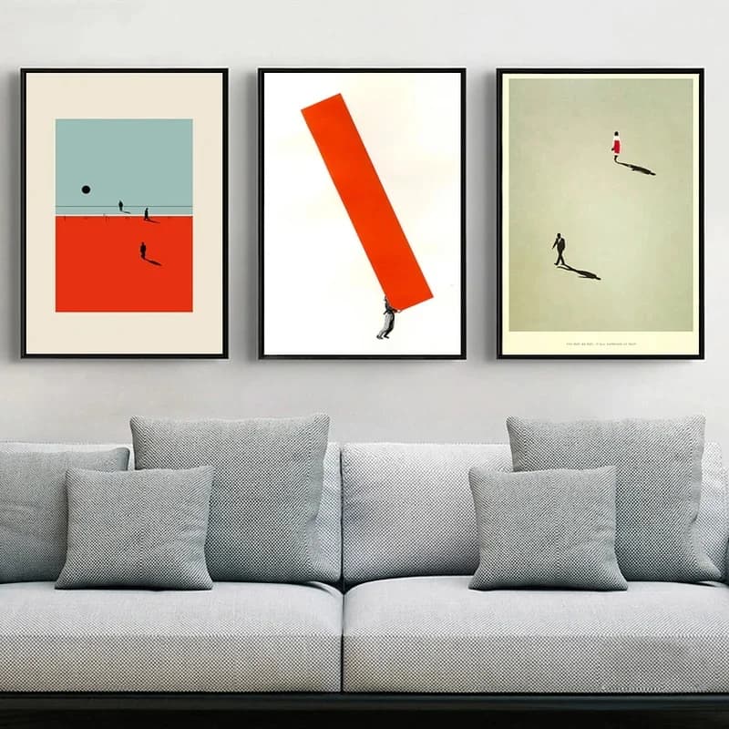 Modern Posture Figure Canvas Wall Print
