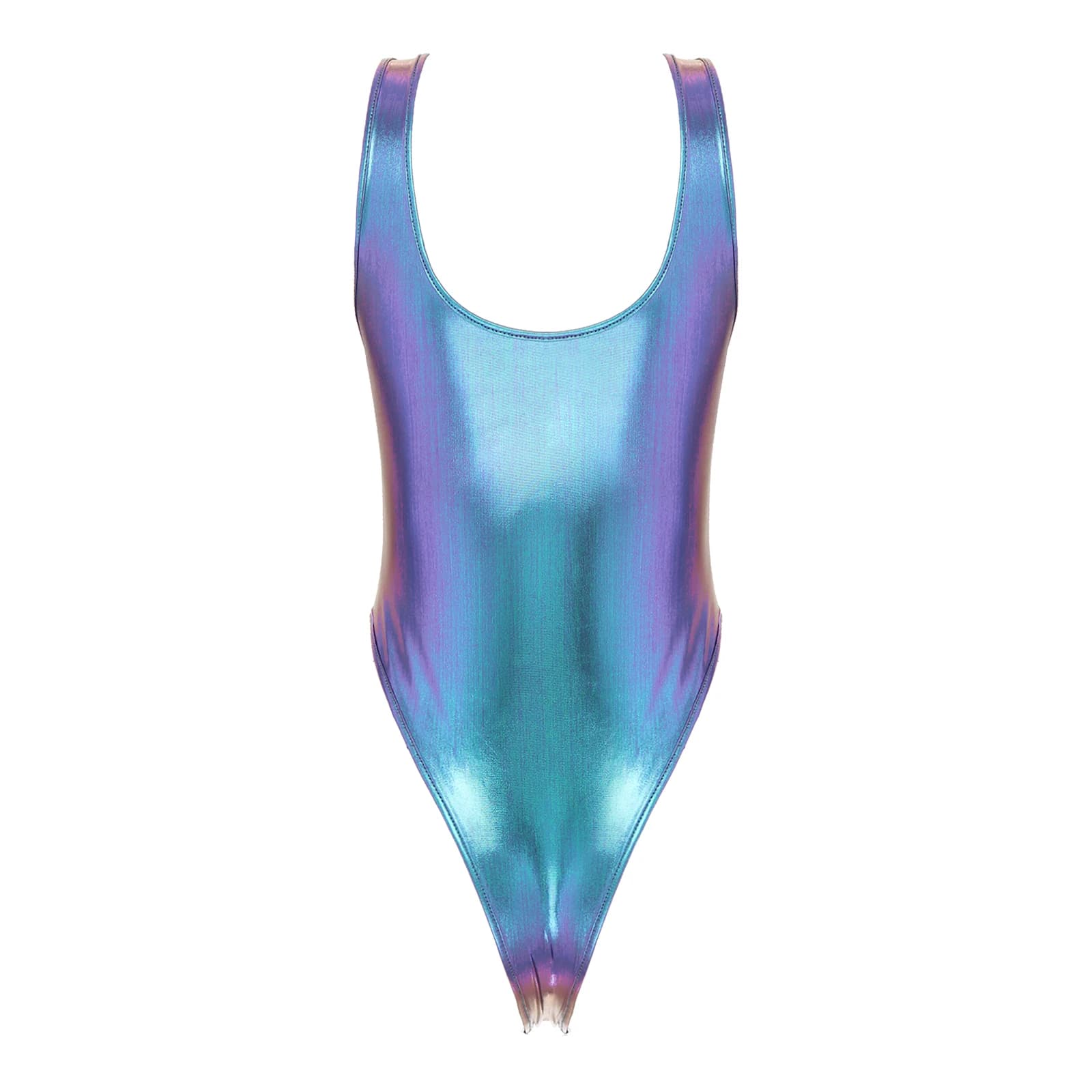 Women's Sleeveless One-Piece High-Cut Swimsuit