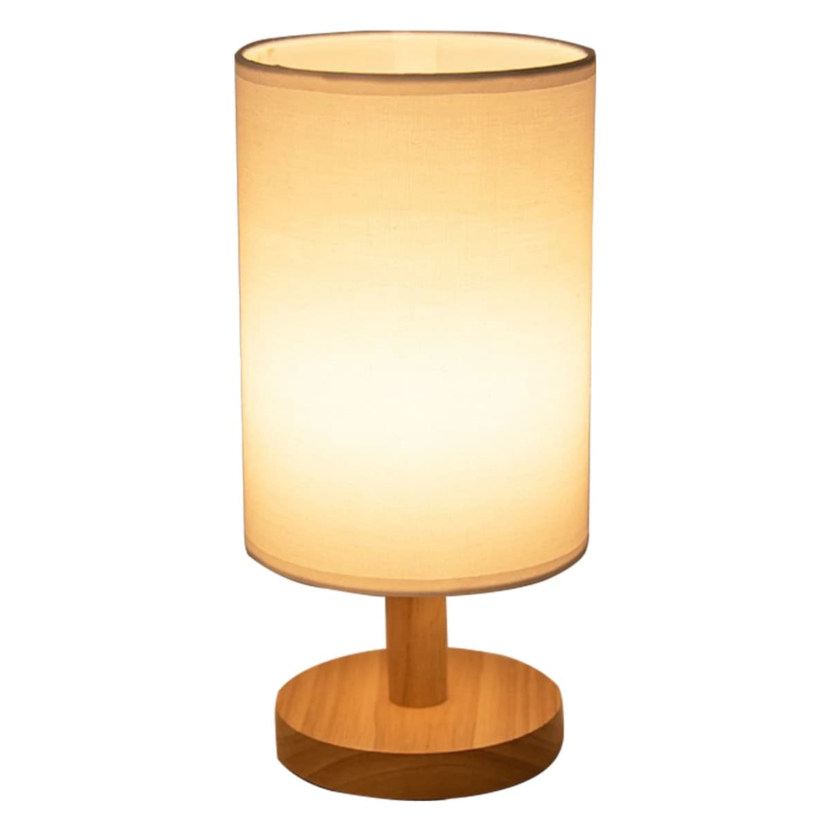 USB Wooden Bedside Lamp with Warm White Light