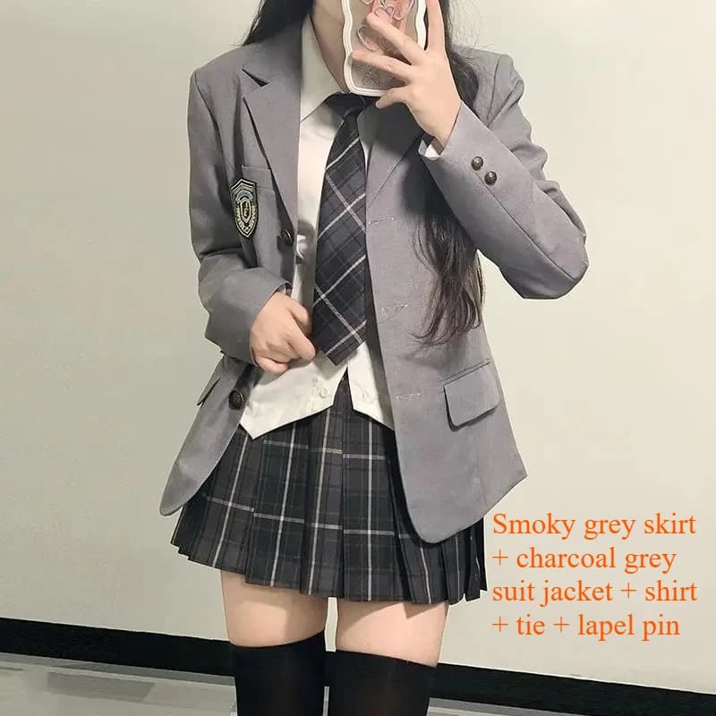 Female Student School Uniform Jacket Set