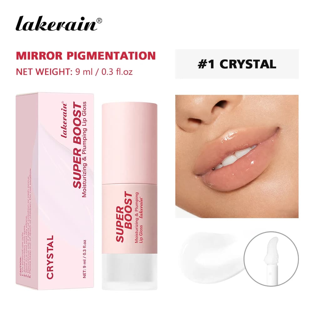 Plumping Lip Gloss Non-Sticky Boosted Mirror Shine And Volume Lip Skin Smooths Hydrating Moisturizing Lip Gloss Cosmetics