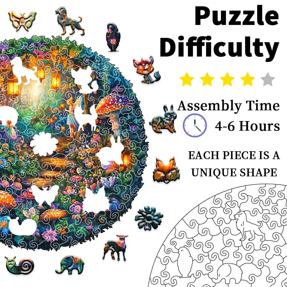 Magic Mushroom Wooden Puzzle