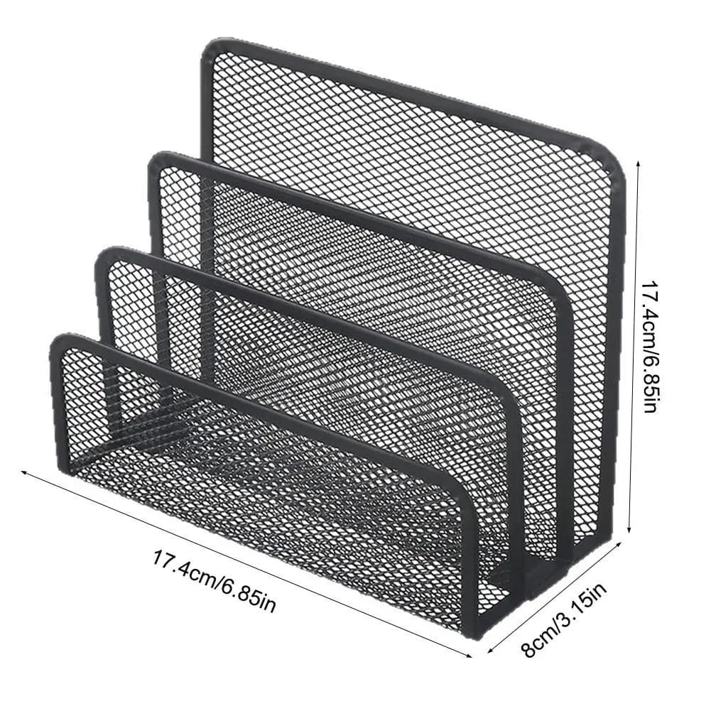 Desk Organizer Small File Holders Letter Organizer Metal Mesh Document/Filing/Folders/Paper Organizer for Desktop