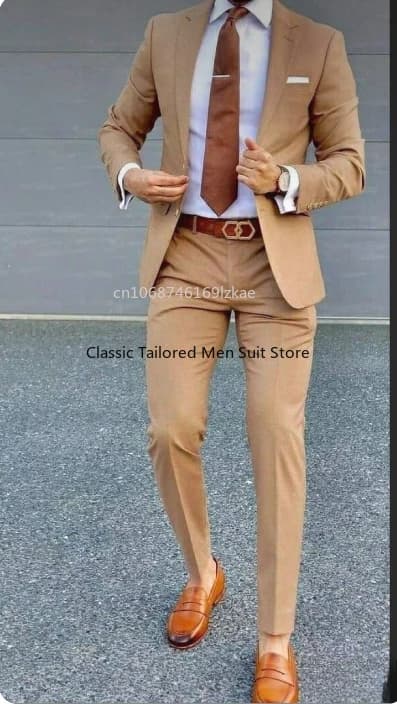 Men's Two Piece Formal Suit Jacket and Pants