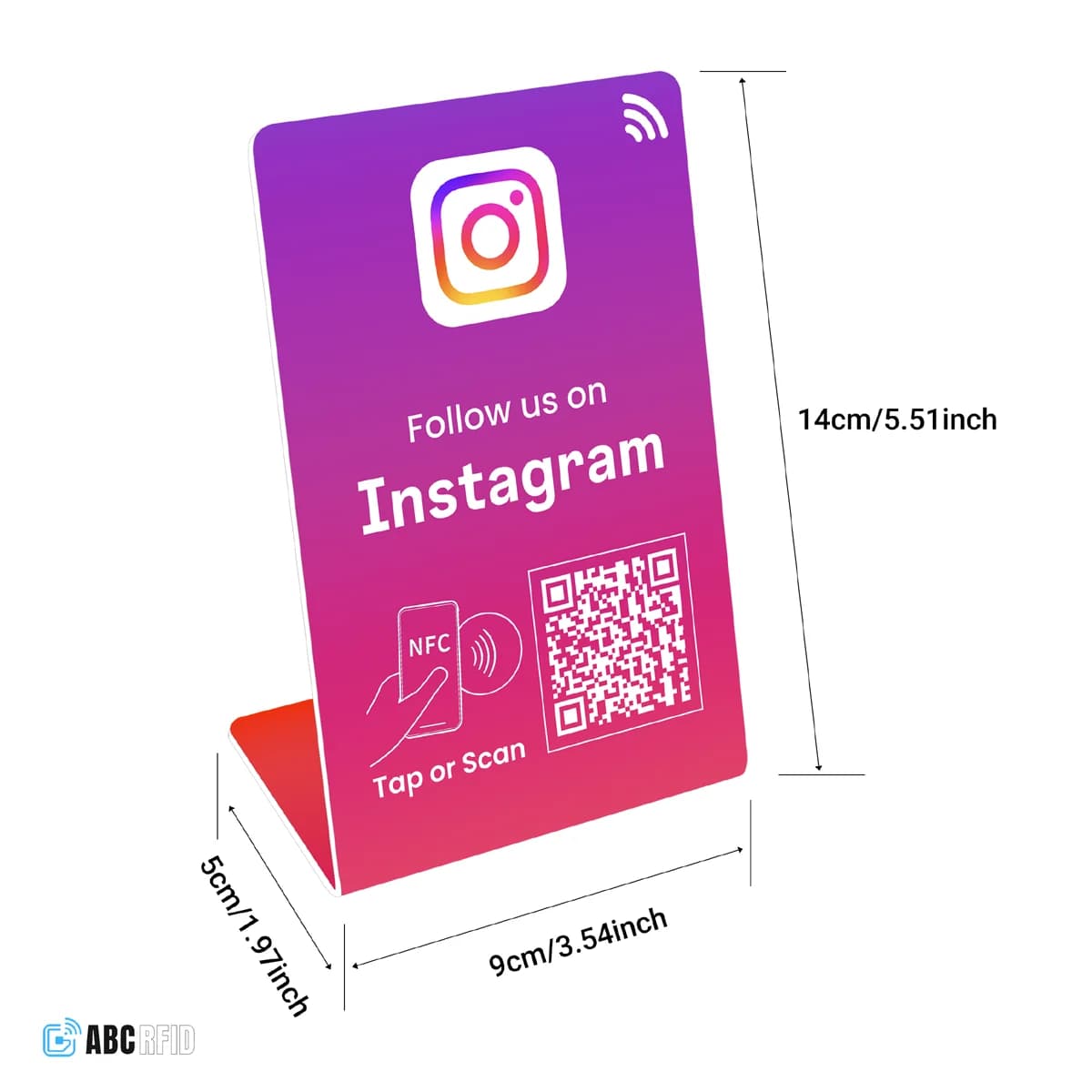 Follow us on Instagram, Facebook stand, TiKTok QR code+NFC Tap, get more follower, Dynamic QR code, link can be changed anytime