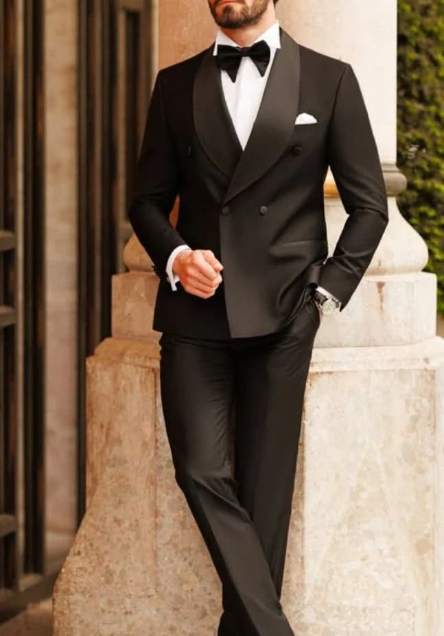 Men's Slim Fit Three-Piece Suit with Vest