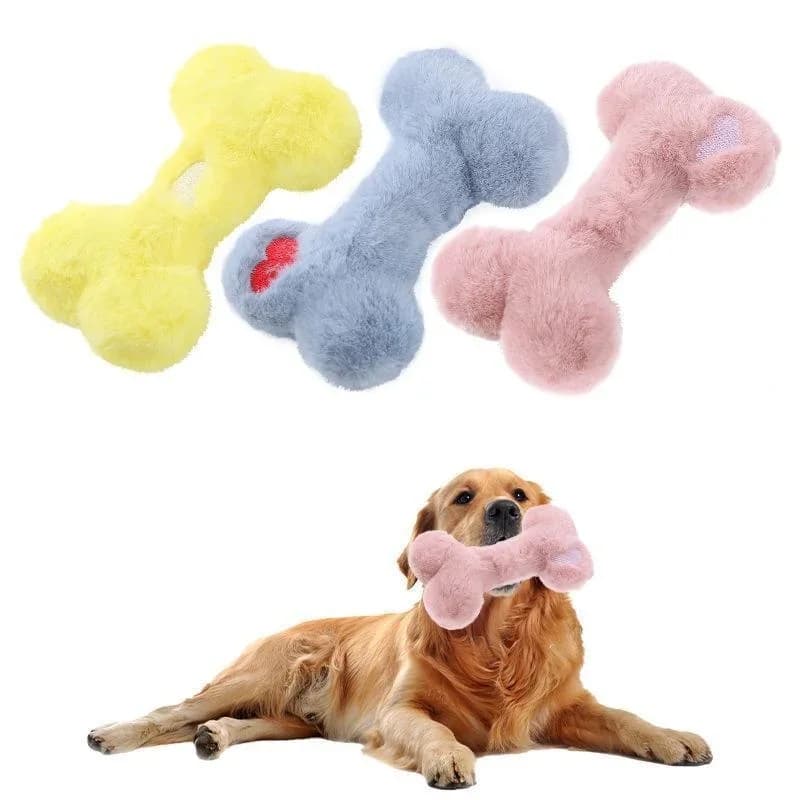 Dog Toys Bone Design Pet Plush Toy Dog Interactive Toy Cat Toy Pet Supplies  Собачьи игрушки