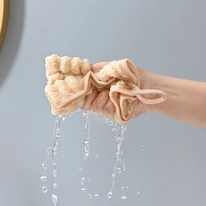 Striped Hand Towels with Hanging Loops, 5-Pack