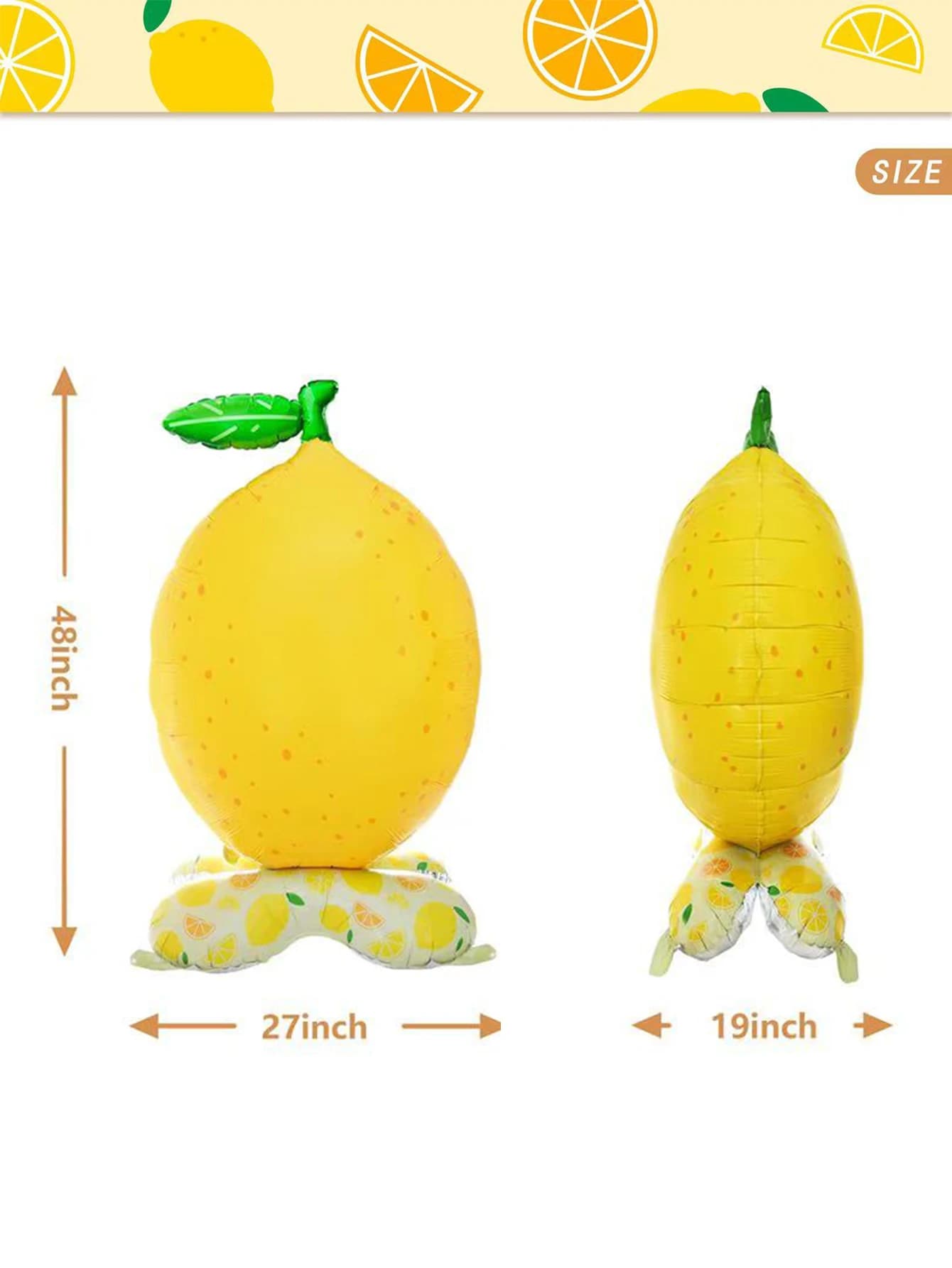 1 pack of strawberry, lemon, watermelon, avocado, carrot, pineapple standing balloons for birthday party theme party decoration