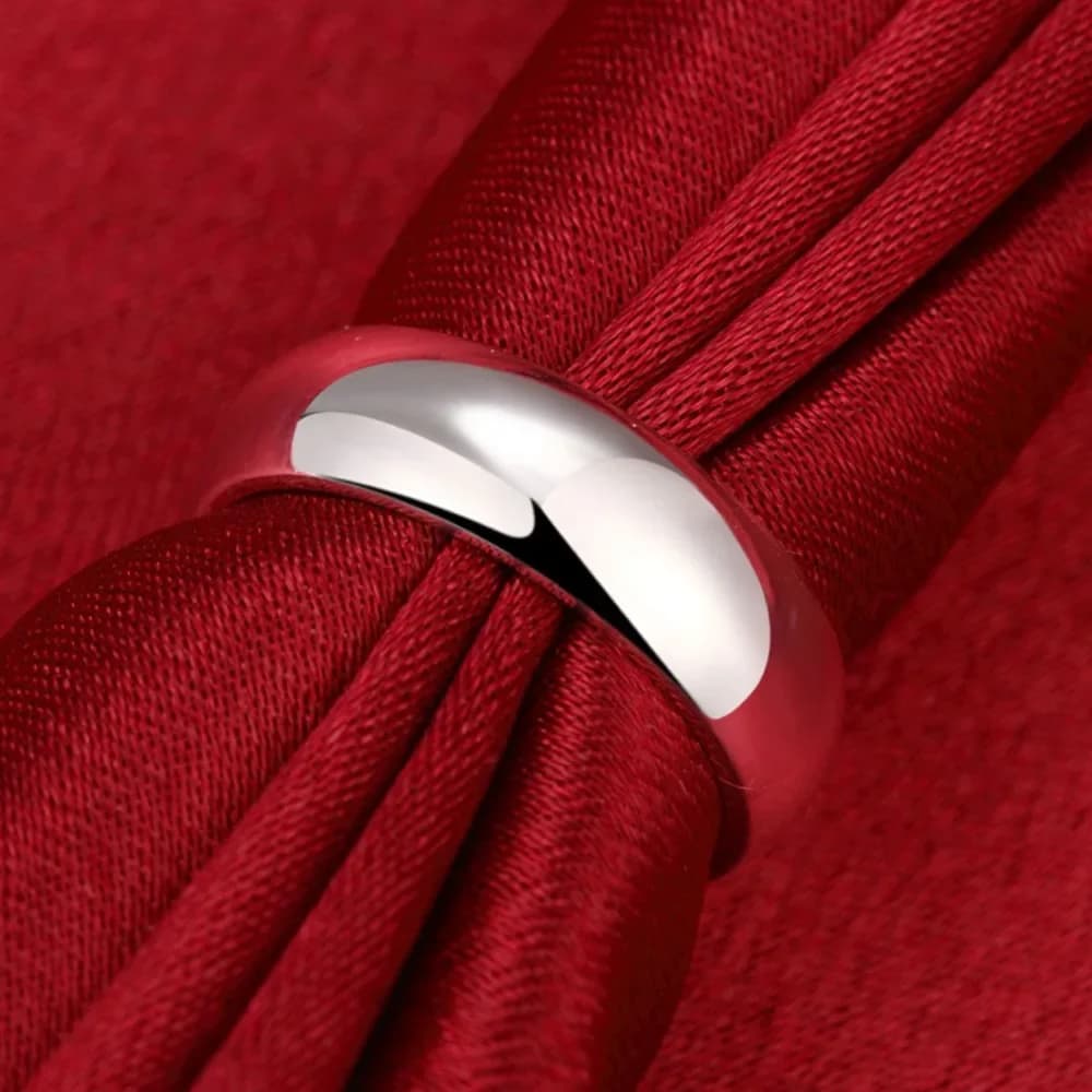 925 Sterling Silver Smooth Round Band Ring