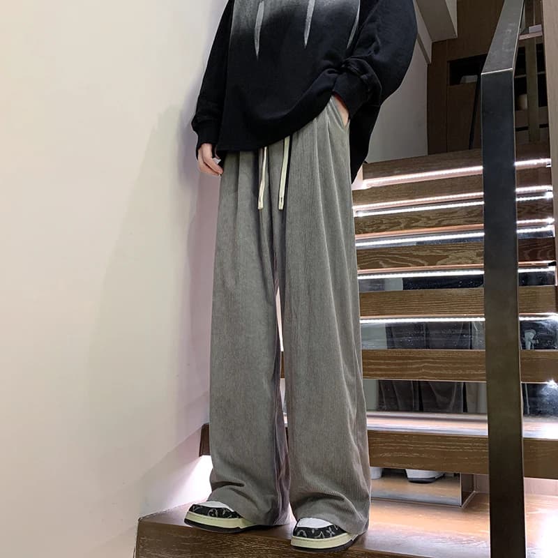 Men's High Waist Wide Leg Lounge Pants