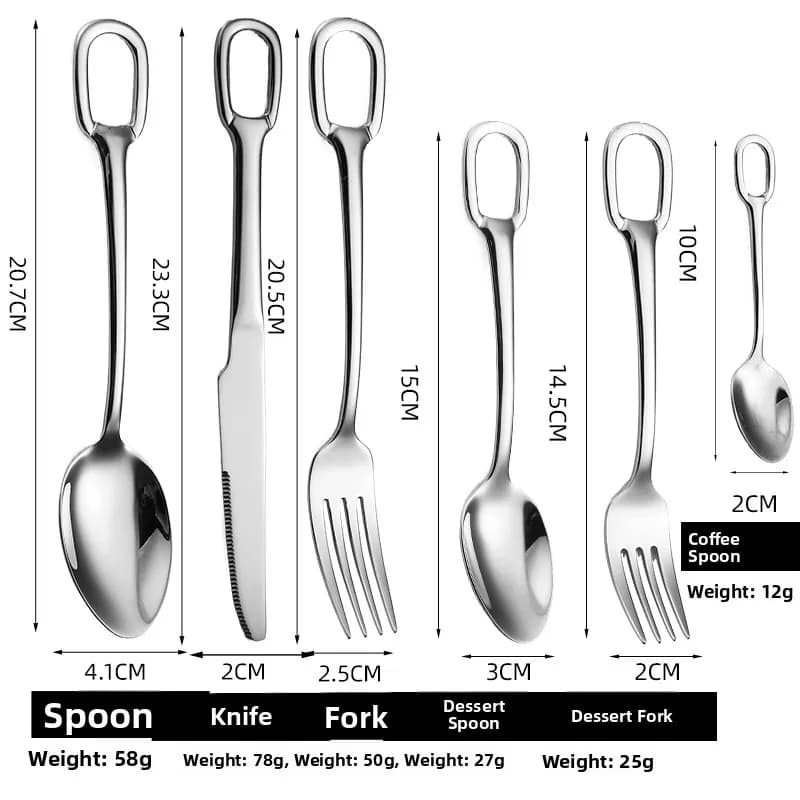 Western Dining Utensils Three-Piece Set