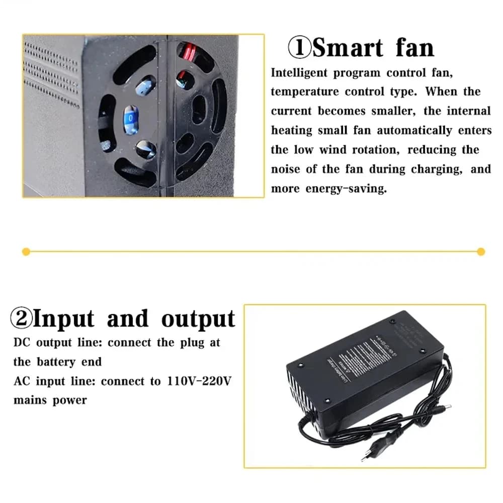 Multi-Voltage Lithium Battery Charger 36V-72V