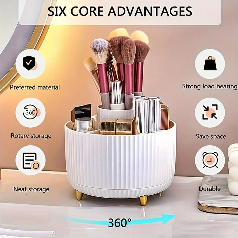 360 Rotating Desktop Pen Holder with 5 Slots