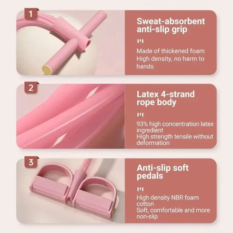 Resistance Bands 6-Tube Resistance Multi Function Tension Rope Fitness Bands Elastic Yoga Pedal Puller Sports Exercises At Gym