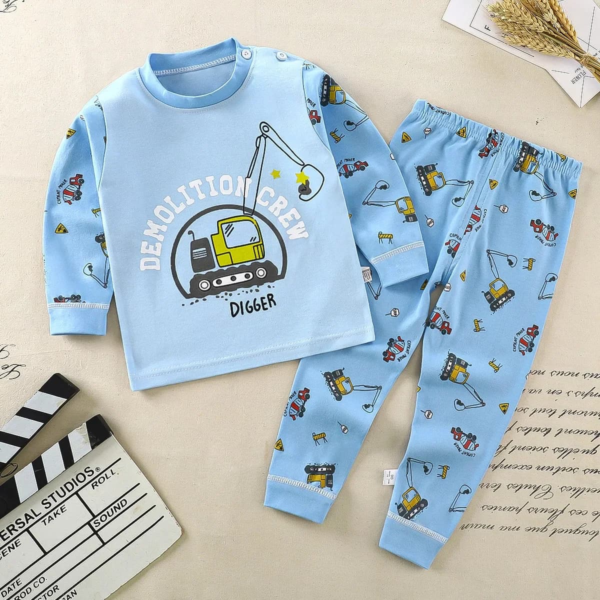 Kids Cotton Pajama Sets Autumn Winter