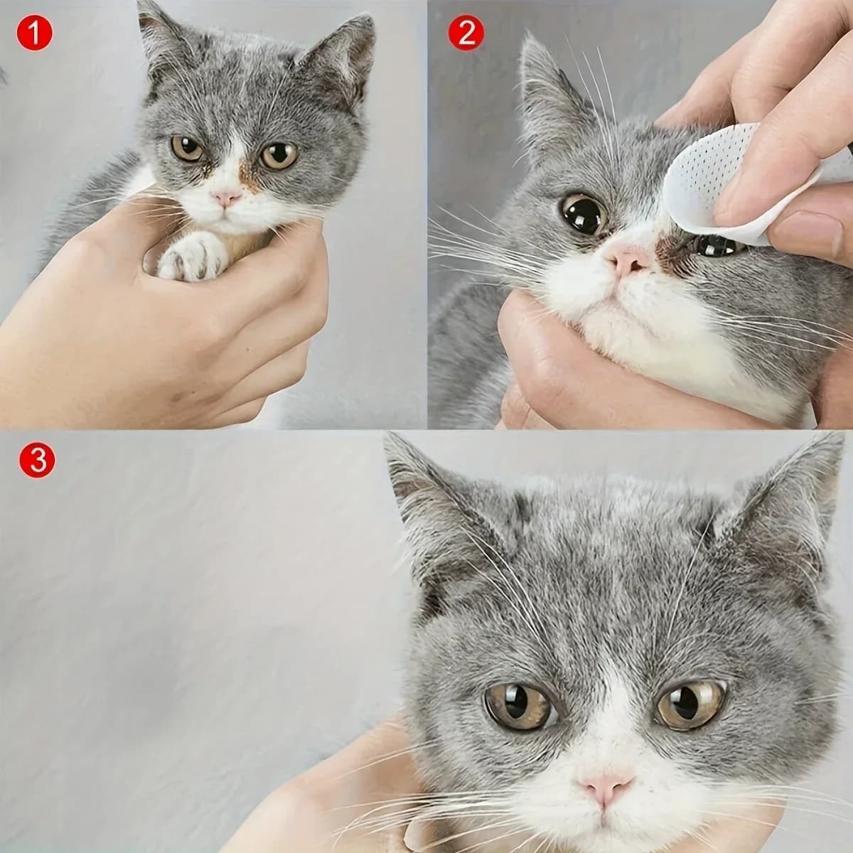 200pcs Pet Eye Cleaning Wipes, Gentle Tear Stain Remover Wipes for Dogs and Cats, Pet Eye Wash Pads Pet Towel  Pet Wipes
