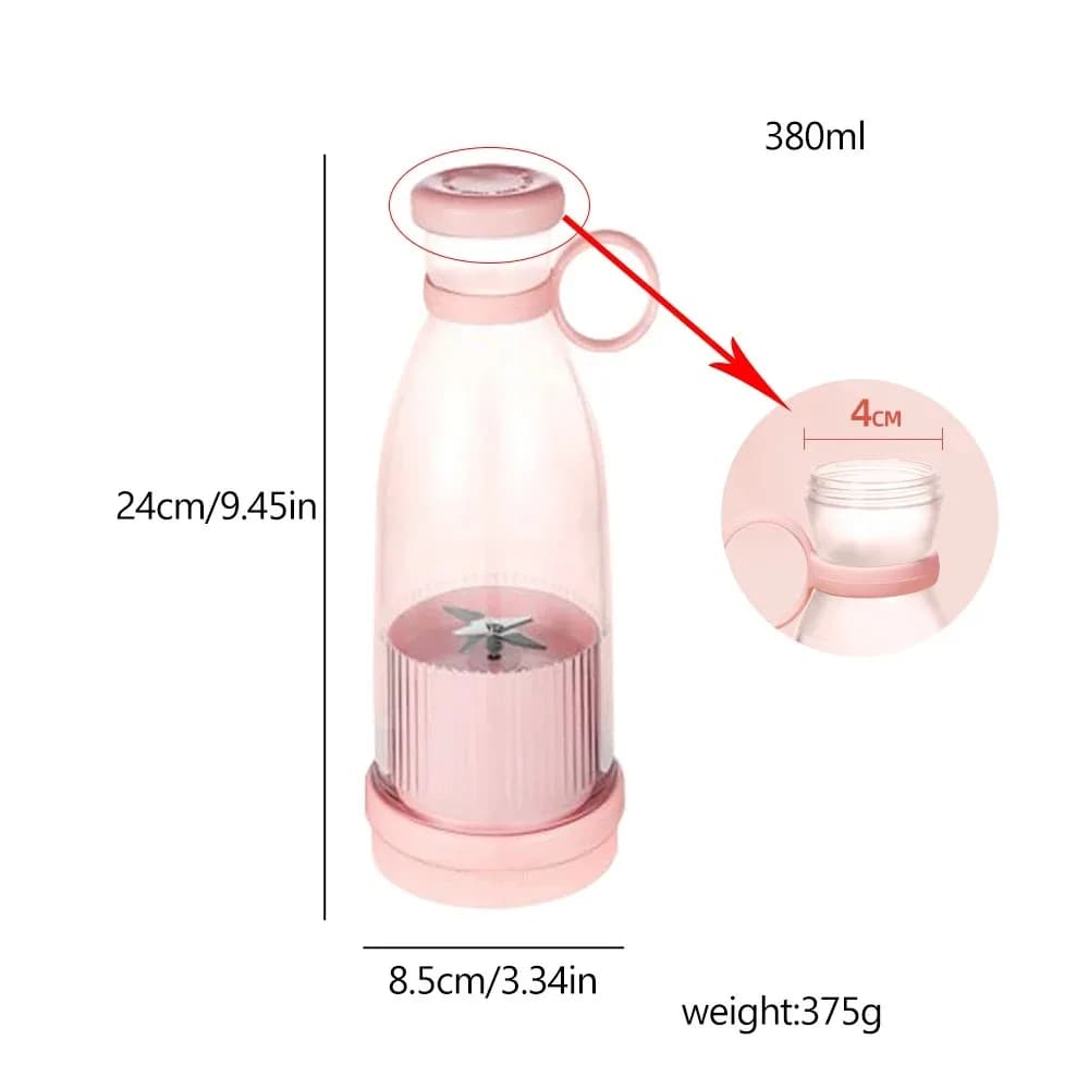 Portable Blender Electric Fruit Blender Durable Smoothies and Milkshakes Maker Rechargeable for Outdoors Camping Traveling