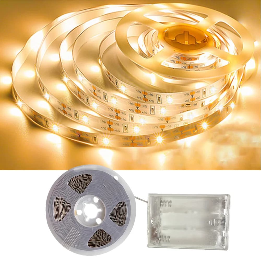 2835 LED light strip, battery powered, easy to install. Suitable for cabinets, entryways, staircases, and holiday decorations.