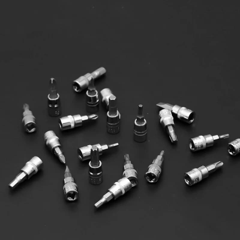 46-Piece Car Repair Tool Set with Ratchet Wrench