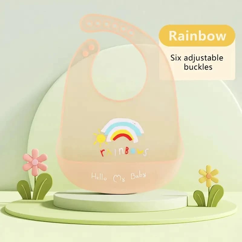 Waterproof Cartoon Animal Silicone Baby Bib